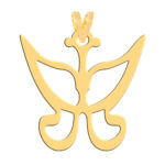 آویز گردنبند طلا 18 عیار زنانه فرشته مدل پروانه WNL-000500