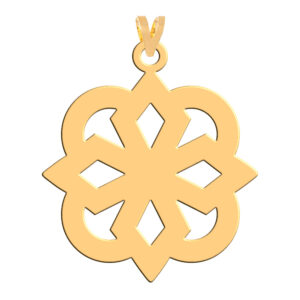 آویز گردنبند طلا 18 عیار زنانه فرشته مدل اسلیمی WNL-000033
