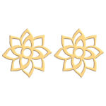 گوشواره طلا 18 عیار زنانه فرشته مدل گل WEL-000218