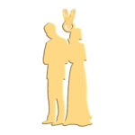 آویز گردنبند طلا 18 عیار زنانه فرشته مدل عشق WNL-000387