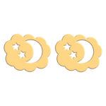 گوشواره طلا 18 عیار زنانه فرشته مدل ماه و ستاره WEL-000138