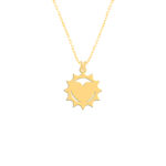 گردنبند طلا 18 عیار زنانه فرشته طرح قلب مدل WNLZ-000372