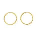 گوشواره حلقه‌ای طلا 18 عیار زنانه نیکان گلد مدل NK356