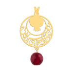 آویز گردنبند طلا 18 عیار زنانه فرشته طرح انار در خود بطلب هرآنچه خواهی که تویی WNLASZ-000050