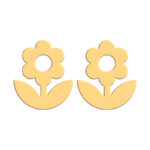 گوشواره طلا 18 عیار زنانه فرشته مدل گل WEL-000264