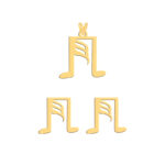 نیم ست طلا 18 عیار زنانه فرشته طرح نت موسیقی WHSL-0006024