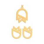 نیم ست طلا 18 عیار زنانه فرشته مدل اسلیمی WHSL-00068