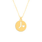 گردنبند طلا 18 عیار زنانه فرشته طرح قلب WNLZ-000321